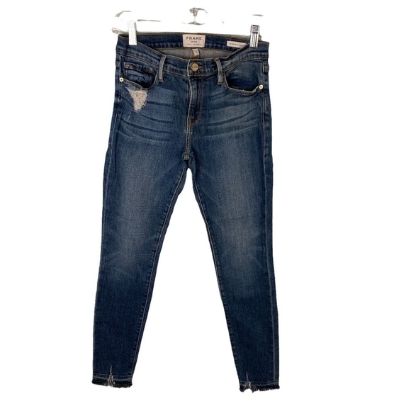 FRAME Le Skinny De Jeanne Released Hem Size 27 - Picture 1 of 8